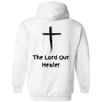 Jehovah Rapha Pullover Hoodie Front & Back - Black