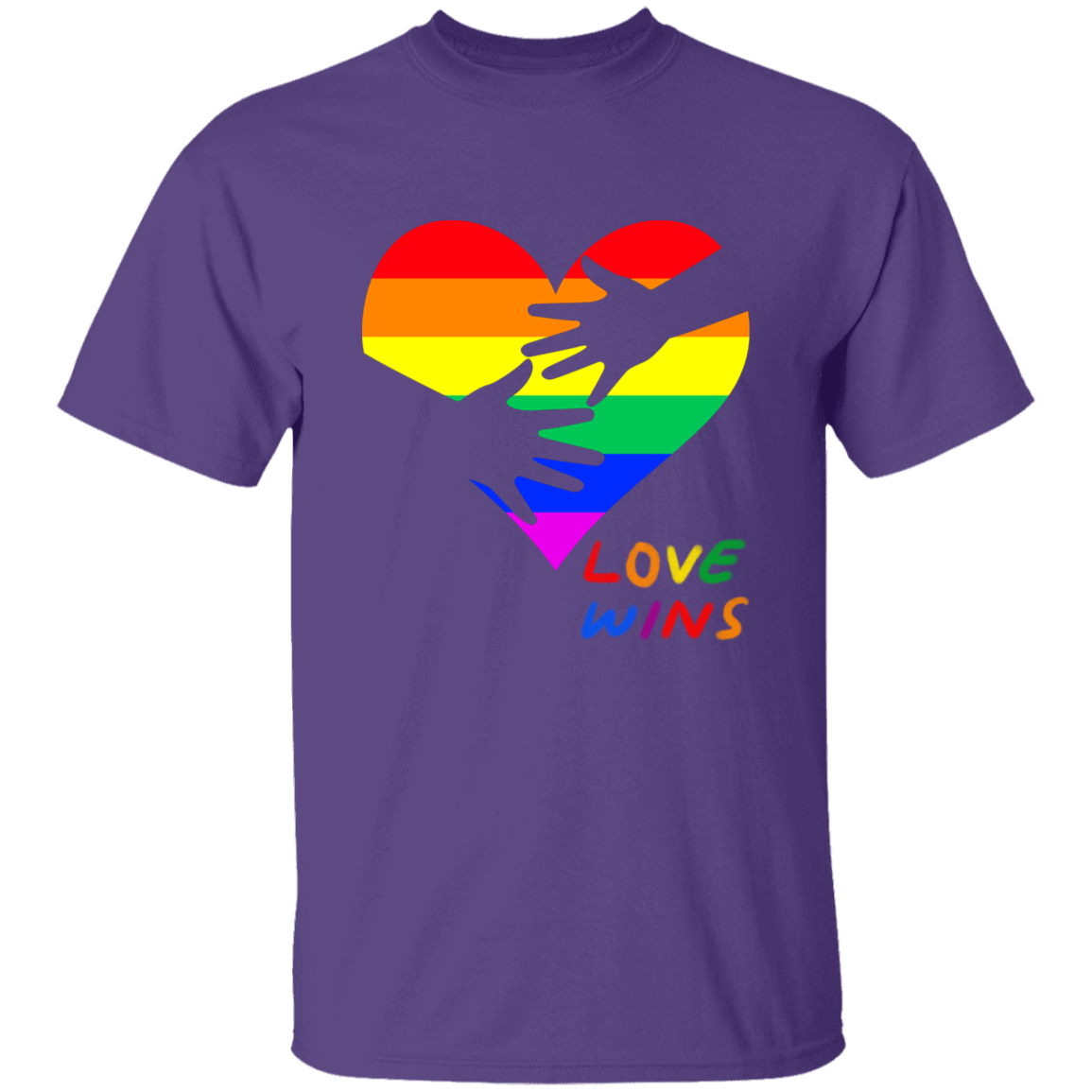 Love Wins Heart Short Sleeve Shirt