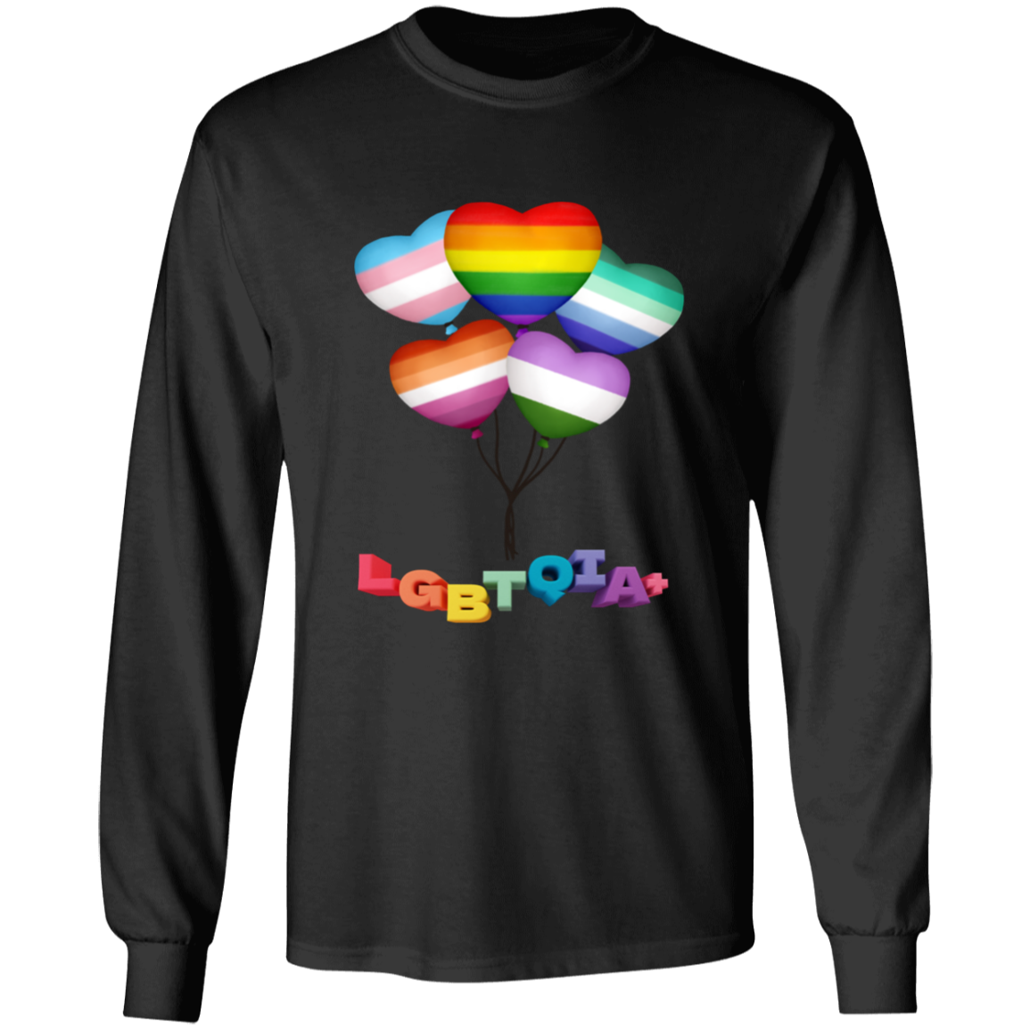 Pride Heart Balloons Long Sleeve Shirt