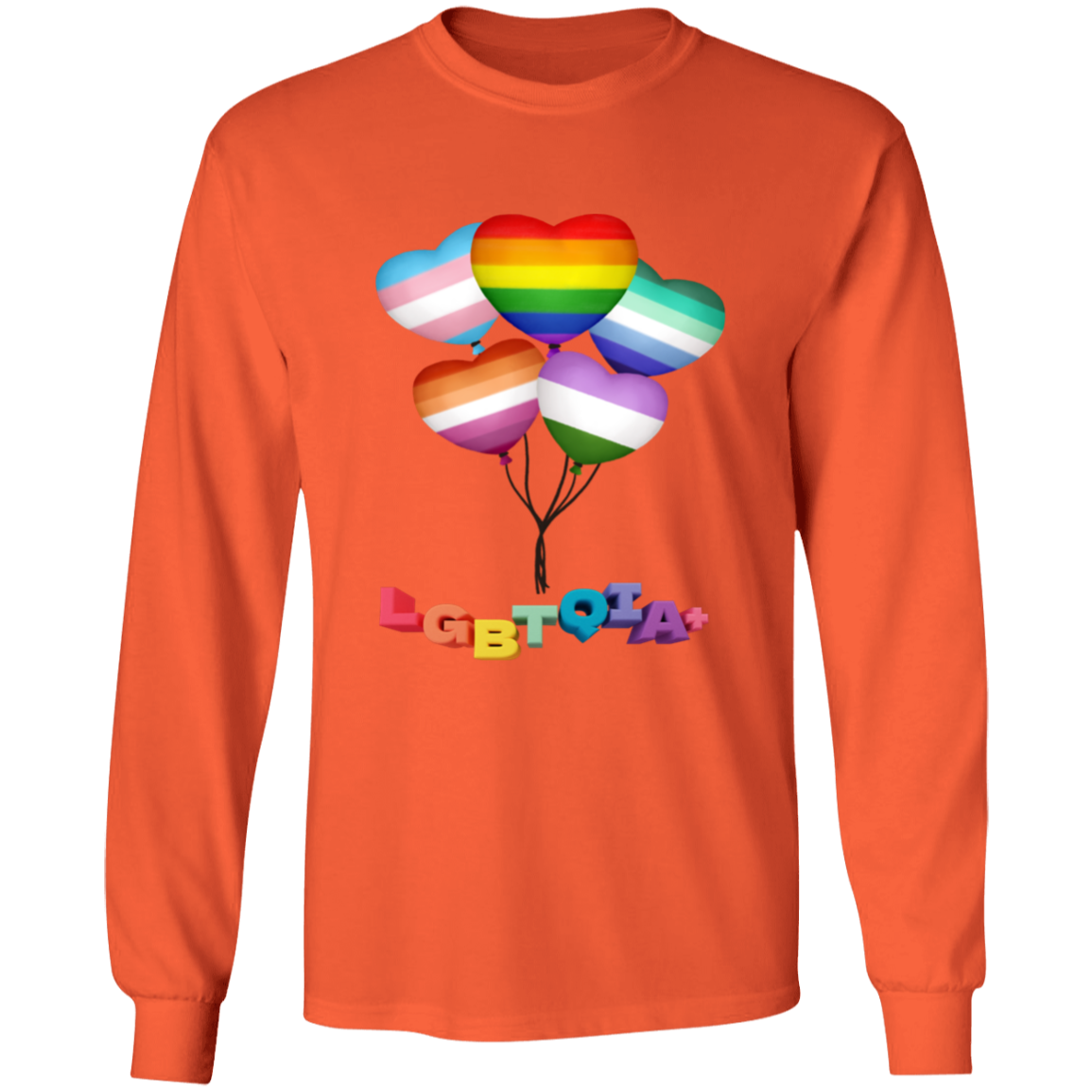 Pride Heart Balloons Long Sleeve Shirt