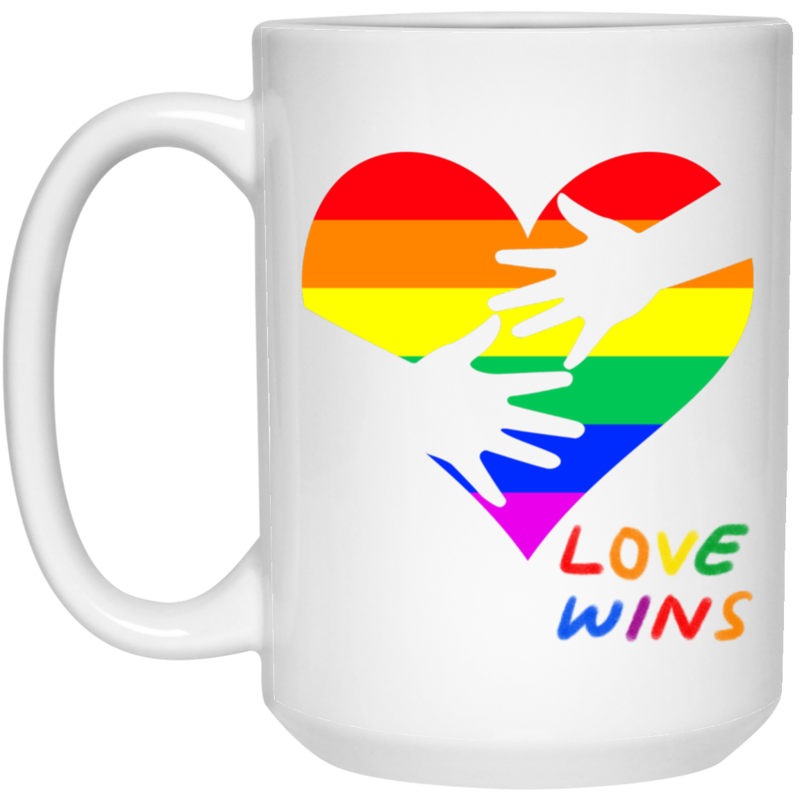 Love Wins Heart Mug