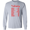 Emergency Bible Numbers Christian T-Shirt - Long Sleeve Red