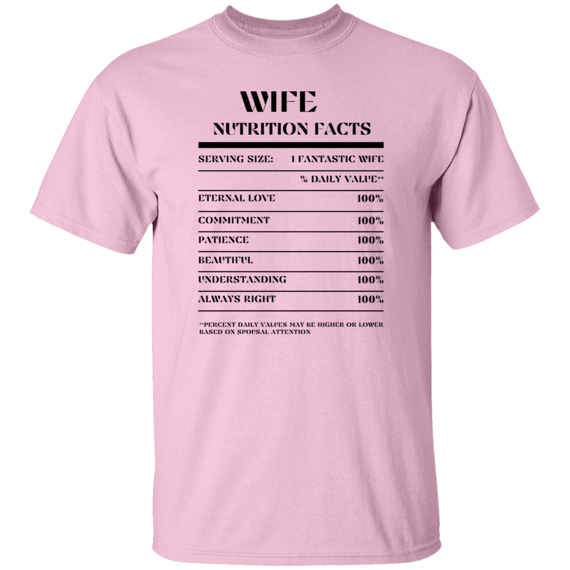 Nutrition Facts T-Shirt SS - Wife - Black