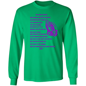 Lord's Prayer Long Sleeve T-shirt Purple