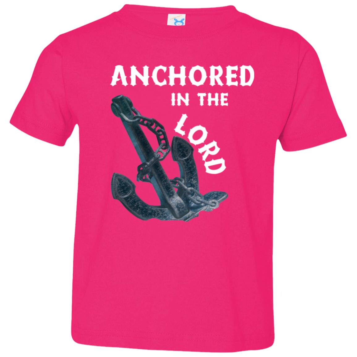 Anchored in the Lord Toddler Short Sleeve - White