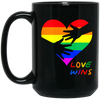 Love Wins Heart Mug