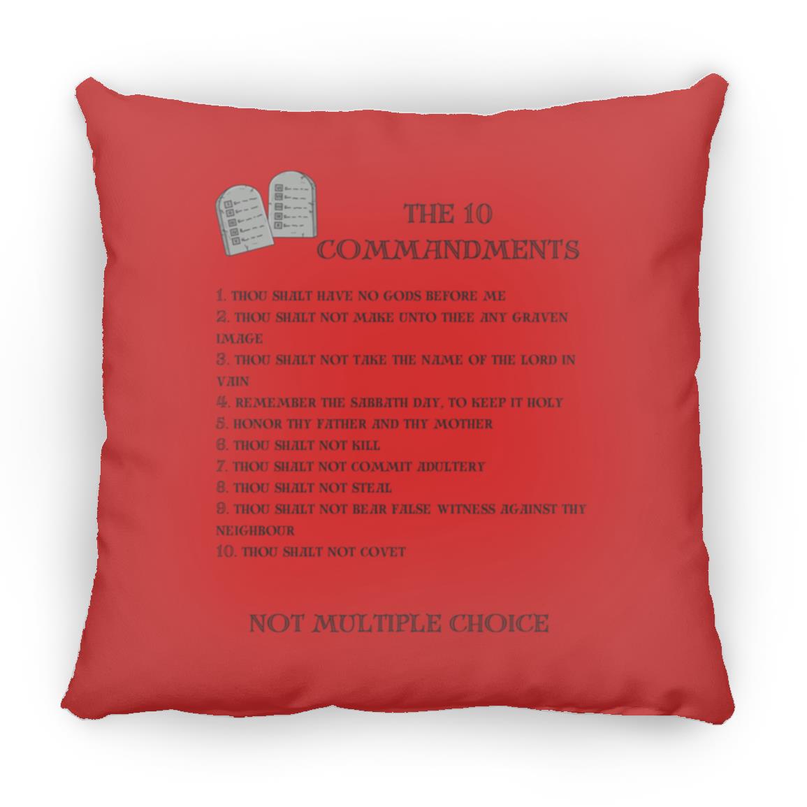 The 10 Commandments Pillow - Black