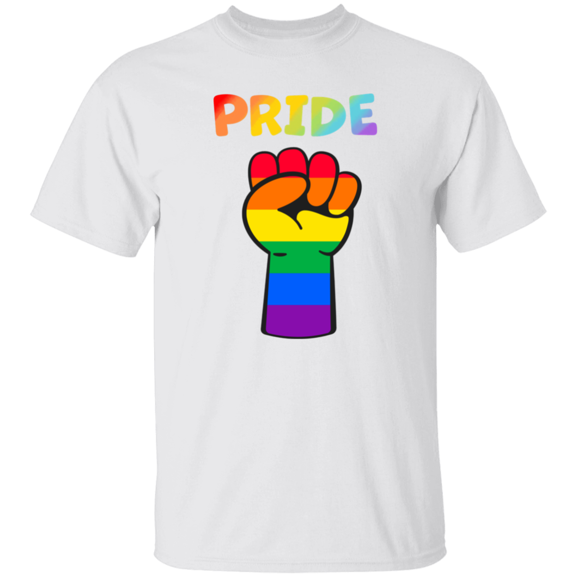 Rainbow Pride Fist Short Sleeve Shirt