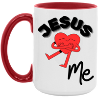 Jesus Loves Me Accent Mug