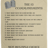 The 10 Commandments Cozy Plush Fleece Blanket - Black