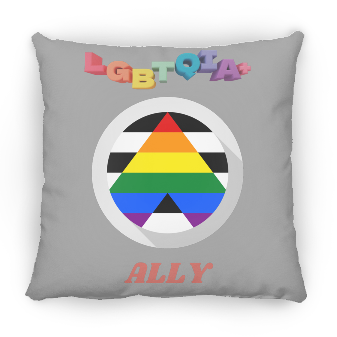 LGBTQIA+ ALLY SQUARE PILLOW