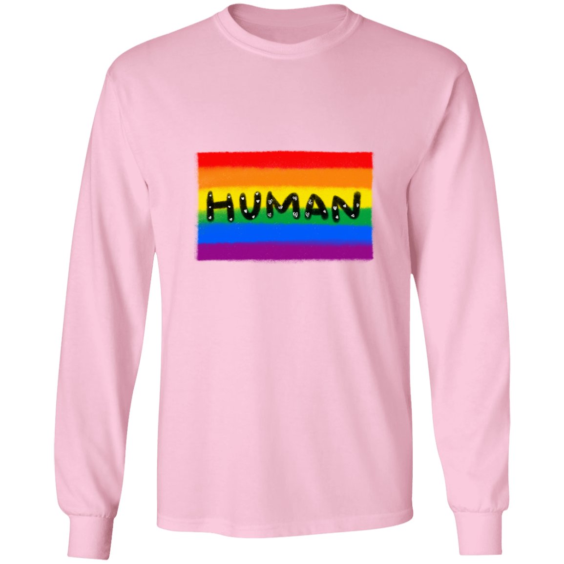 Human Pride Flag Long Sleeve Shirt