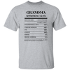 Nutrition Facts T-Shirt SS - Grandma - Black