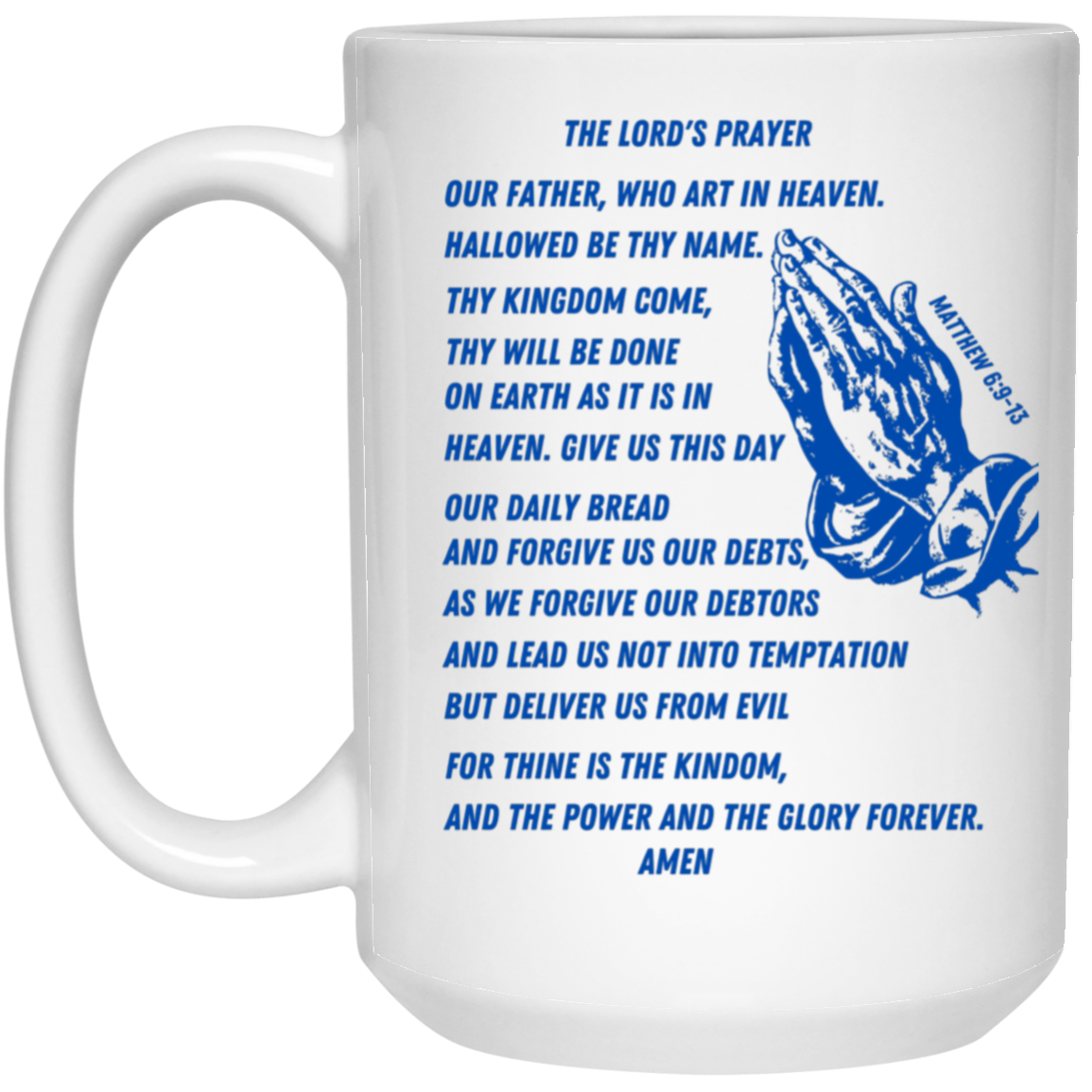 Lord's Prayer Mug Blue