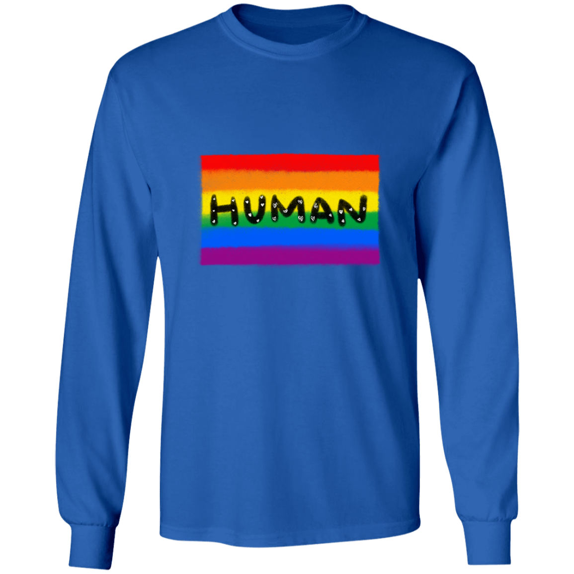 Human Pride Flag Long Sleeve Shirt