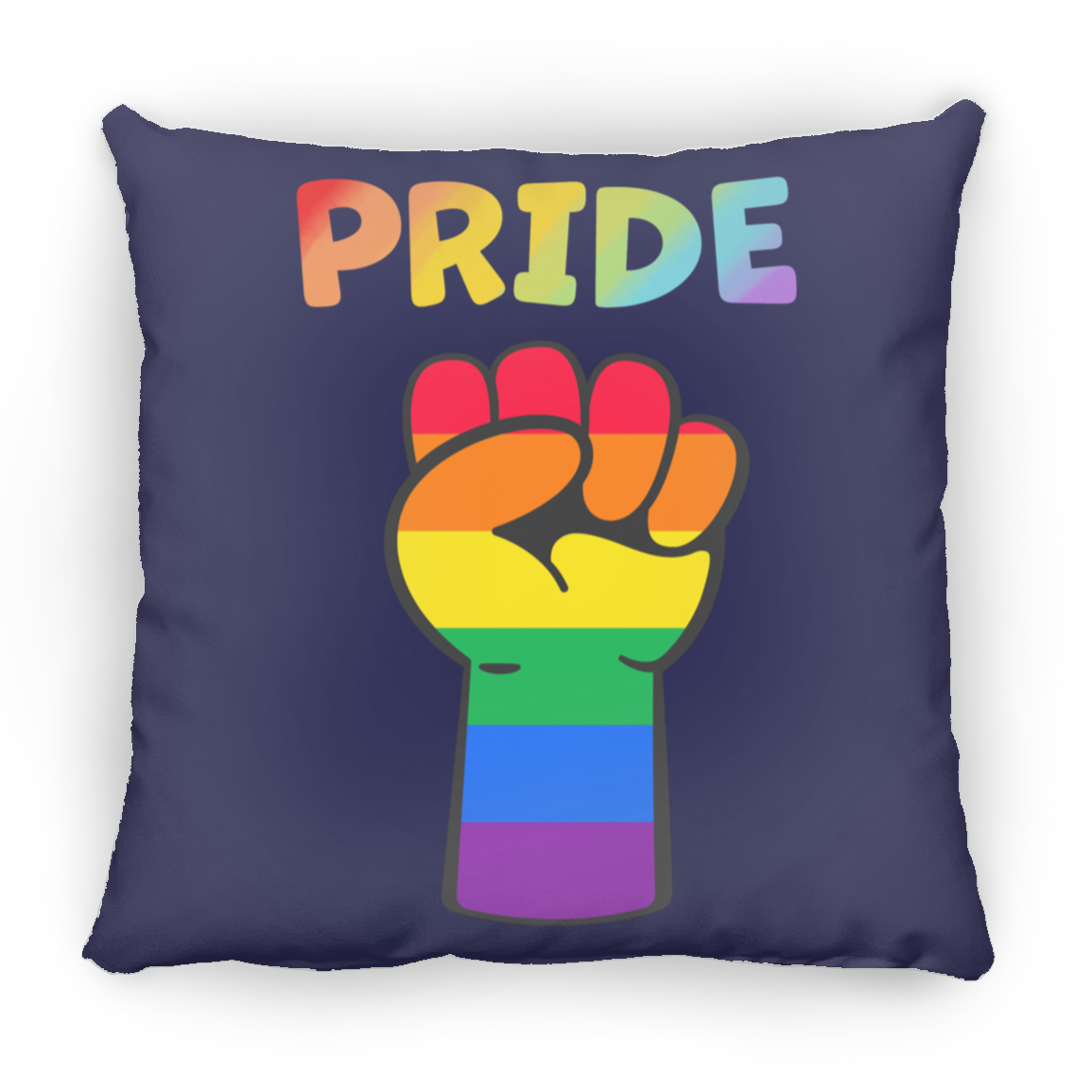 Rainbow Pride Fist Sqaure Pillow