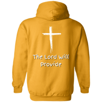 Jehovah Jireh Pullover Hoodie Front & Back - White