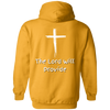 Jehovah Jireh Pullover Hoodie Front & Back - White