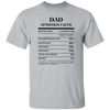 Nutrition Facts T-Shirt SS - Dad - Black