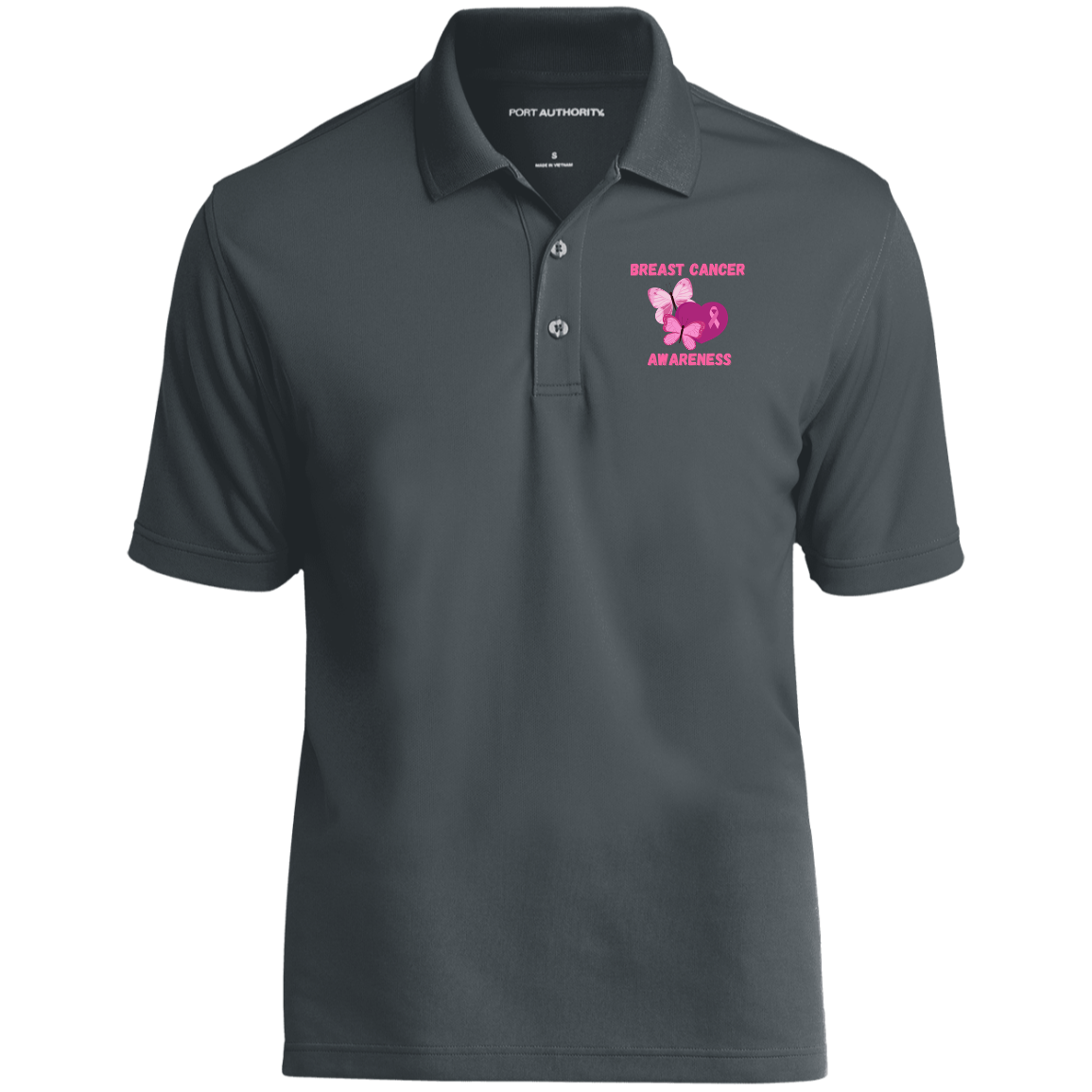 Breast Cancer Awareness Short Sleeve Polo