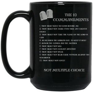 The 10 Commandments Mug - Black