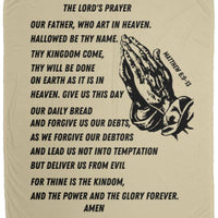 Lord's Prayer Cozy Plush Fleece Blanket - Black
