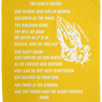 Lord's Prayer Cozy Plush Fleece Blanket - White