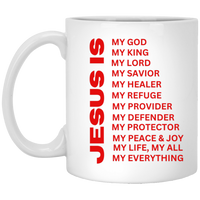 Jesus Is Christian Mug Red
