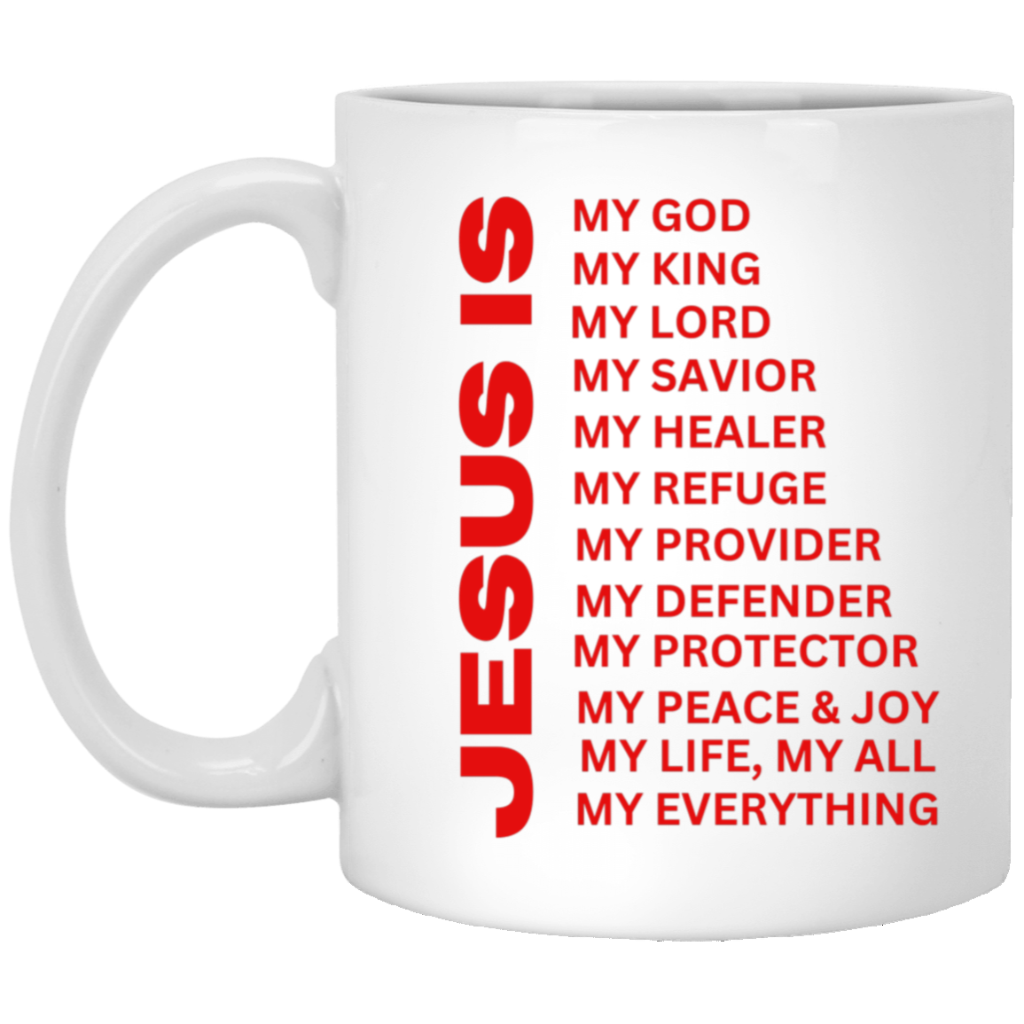 Jesus Is Christian Mug Red