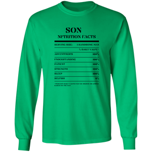 Nutrition Facts T-Shirt LS - Son - Black