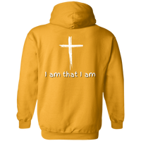 Jehovah Pullover Hoodie Front & Back - White