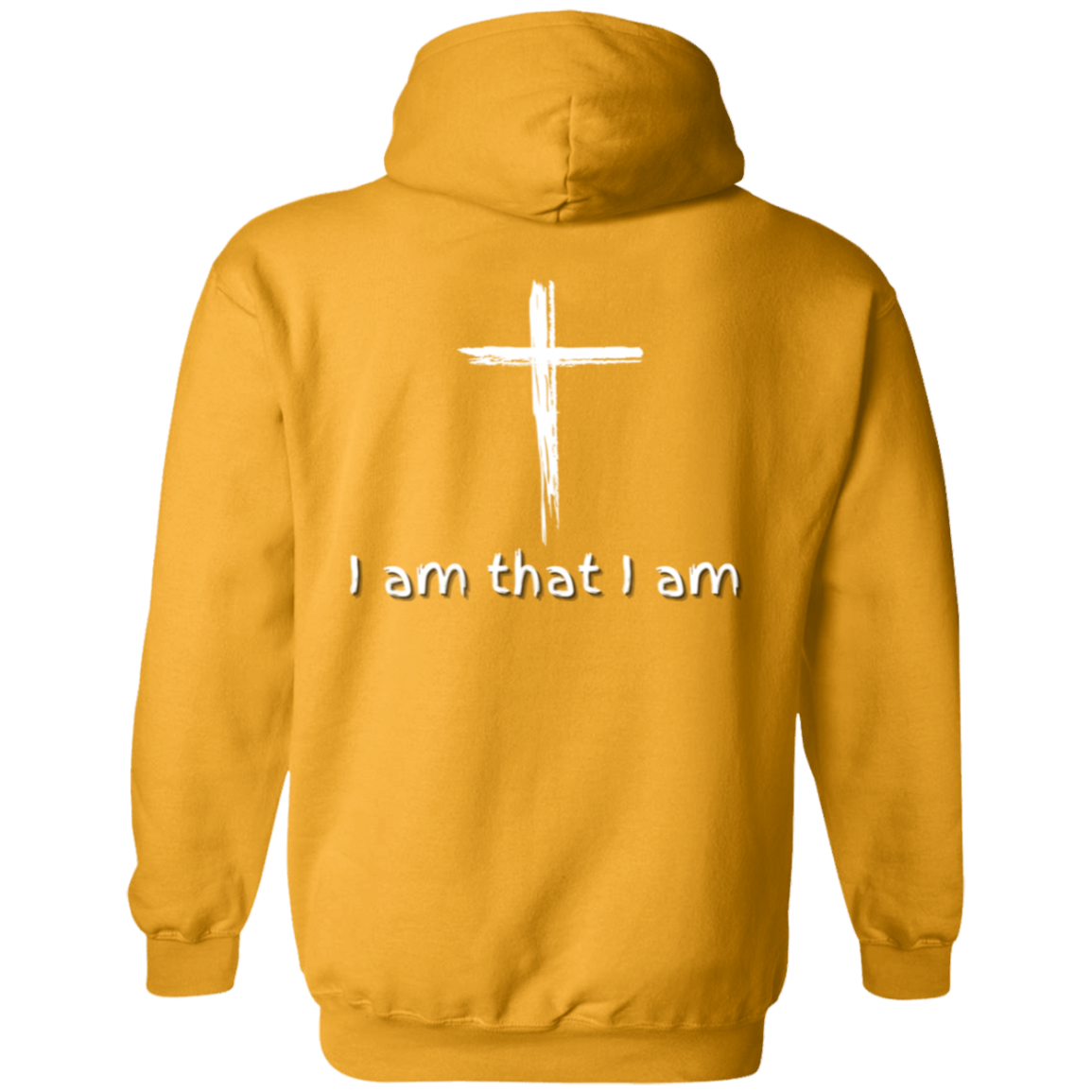 Jehovah Pullover Hoodie Front & Back - White