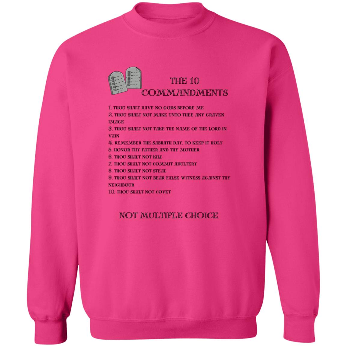 The 10 Commandments Crewneck Sweatshirt - Black