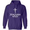 Jehovah Nissi Pullover Hoodie Front & Back - White