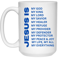 Jesus Is Christian Mug Blue