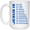 Jesus Is Christian Mug Blue