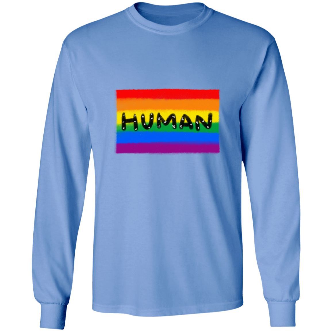 Human Pride Flag Long Sleeve Shirt
