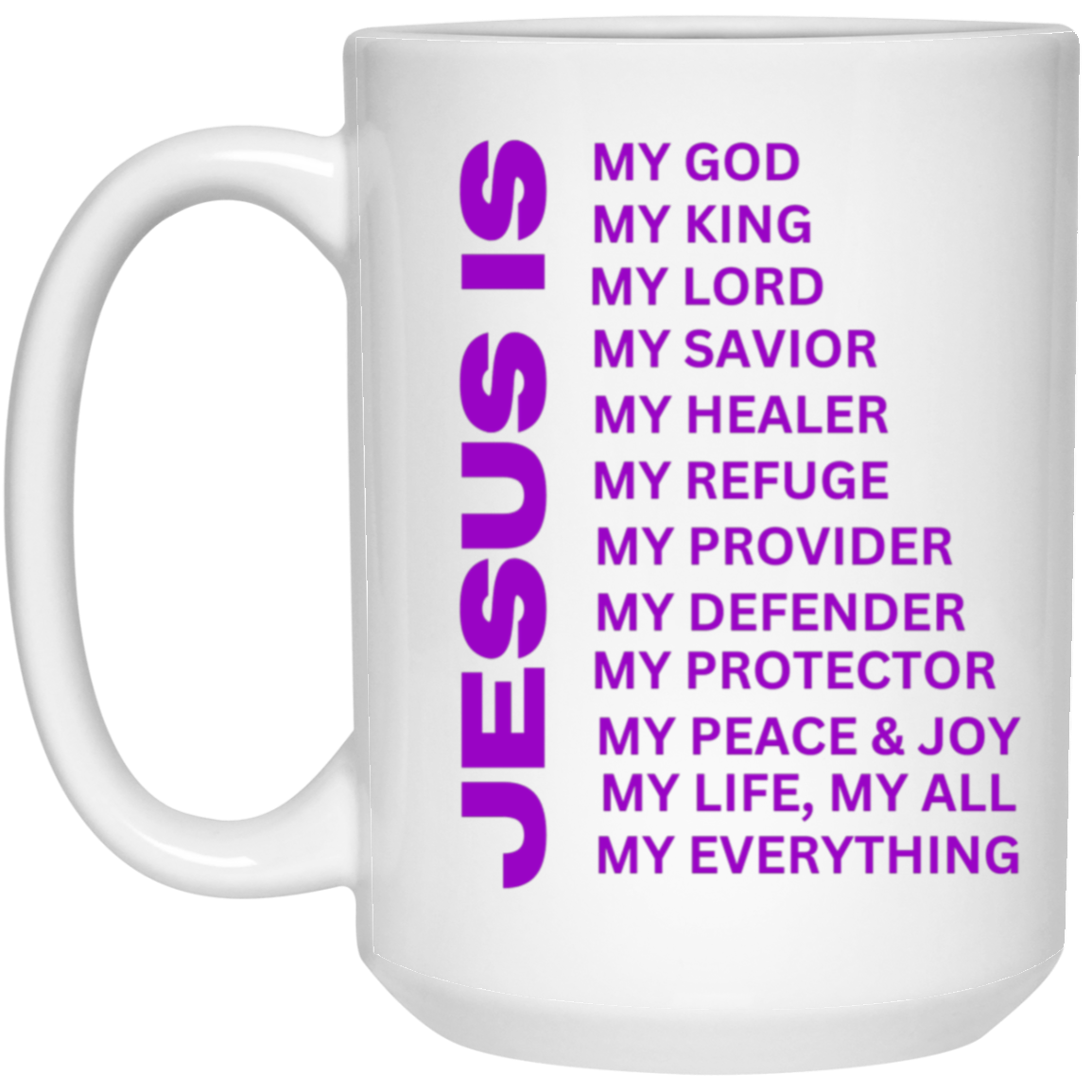 Jesus Is Christian Mug Purple