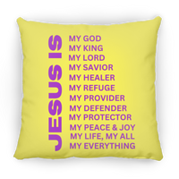 Jesus Is Christian Pillow Purple