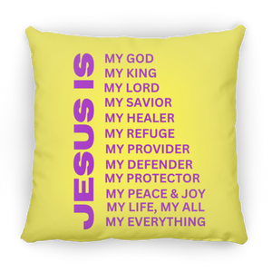 Jesus Is Christian Pillow Purple