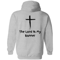 Jehovah Nissi Pullover Hoodie Front & Back - Black