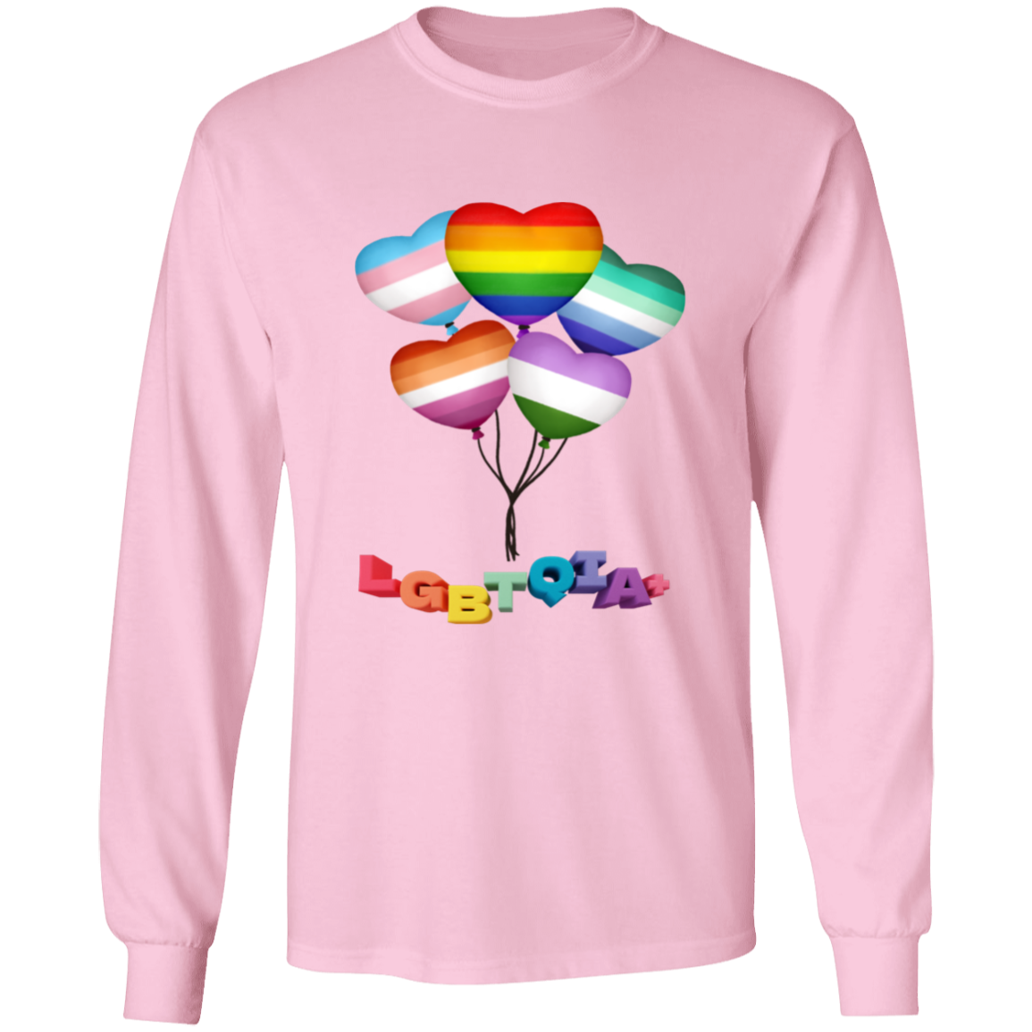 Pride Heart Balloons Long Sleeve Shirt