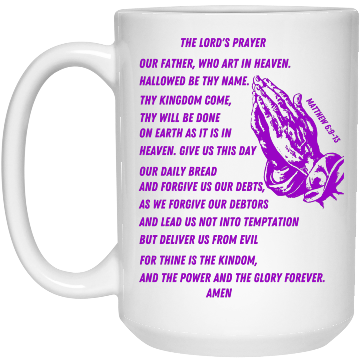 Lord's Prayer Mug Purple