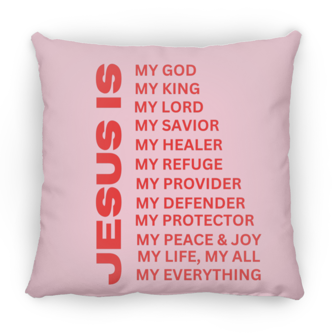 Jesus Is Christian Pillow Red