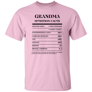 Nutrition Facts T-Shirt SS - Grandma - Black