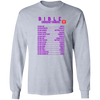 Emergency Bible Numbers Christian T-Shirt - Long Sleeve Purple