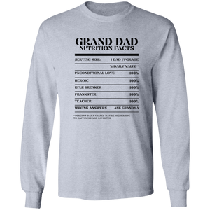 Nutrition Facts T-Shirt LS - Grand Dad - Black