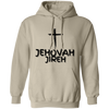Jehovah Jireh Pullover Hoodie Front & Back - Black