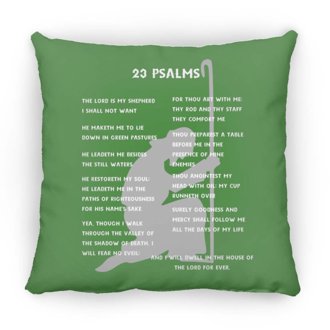 23 Psalms Pillow - White