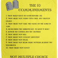 The 10 Commandments Cozy Plush Fleece Blanket - Black